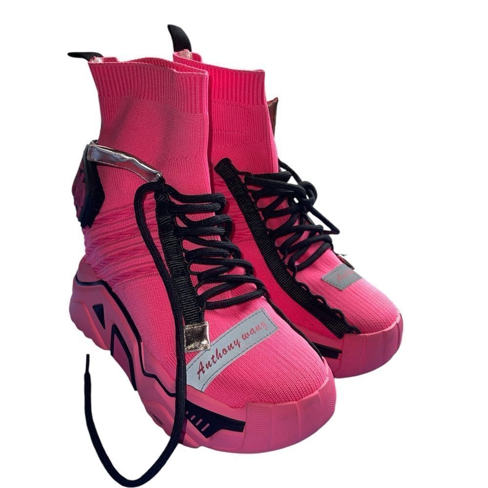 Brand : Anthony Wang, Approx. 4" hidden wedge heel | Approx. 2" platform sole